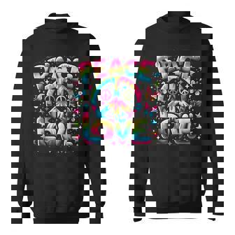 Colorato Hippie Tie-Dye Peace Sign Love & Unity Felpa - Novitaregali