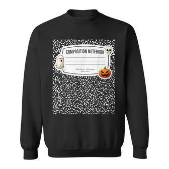 Composition Notebook Costume Adult Halloween For Teachers Sweatshirt - Thegiftio UK