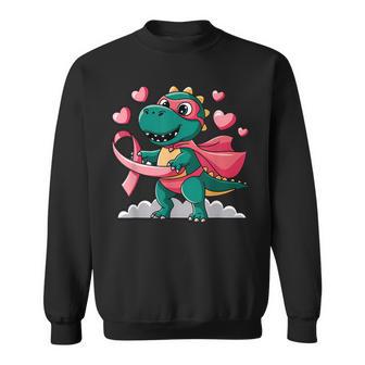 Cool Boys Wear Pink Trex Breast Cancer Awareness Kid Toddler Sweatshirt - Thegiftio UK