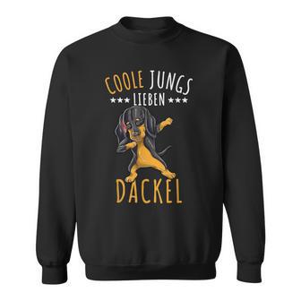 Coole Jungs Lieben Dackel Sweatshirt - Geschenkecke