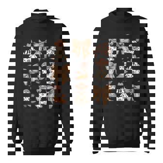 Coquette Bow Spooky Ghost Cowboy Western Halloween Sweatshirt - Thegiftio UK