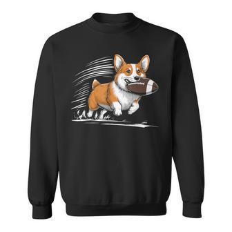 Corgi Hund Spielt Fußball Spieler Sport Sweatshirt - Geschenkecke