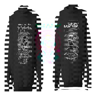 Crâne De Musique Phonk Portant Des Écouteurs Sweater e - Cadeauxyz