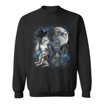 Cringe Alpha Wolf Meme Werewolf Sweatshirt - Geschenkecke