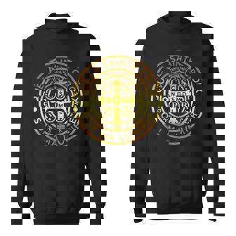 Croix De Saint Benoît Foi Catholique Sweater e - Cadeauxyz