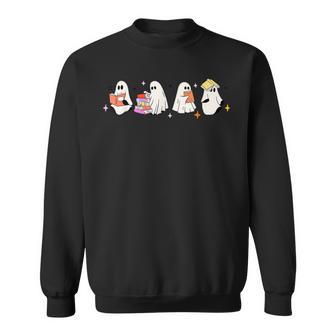 Cute Boo Ghost Read More Books Halloween Book Lover Sweatshirt - Thegiftio UK