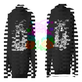 Cute Boo Halloween Ghost Witch Pumpkin Trendy Halloween Neon Sweatshirt - Thegiftio UK