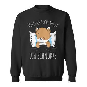 Cute Cat Pyjamas Ich Schnarche Nicht Ich Schnurre Sweatshirt - Geschenkecke