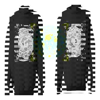 Cute Earth Holding Sapling Eco-Friendly Art Sweatshirt - Monsterry