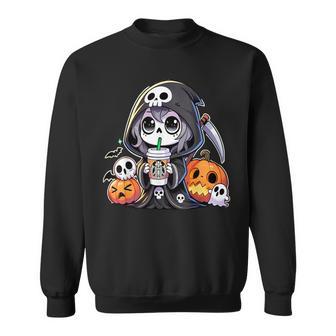 Cute Grim Reaper Anime Halloween Product Sweatshirt - Thegiftio UK