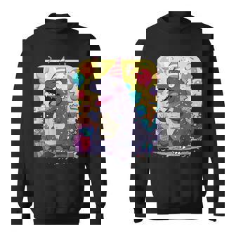Cute Happy Birthday Japanese Kaiju Monster Epic Party Sweatshirt - Monsterry