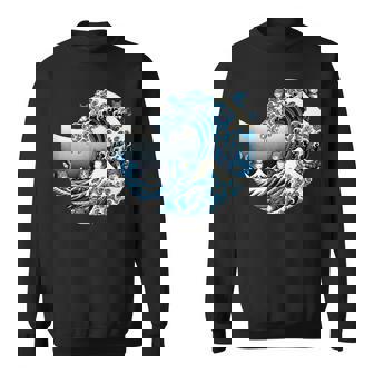 Cute Wave Of Blue Cats For Kamala Sweatshirt | Mazezy