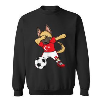 Dabbing German Shepherd Turkey Soccer Fans Jersey Football Sweatshirt - Monsterry