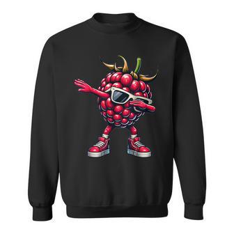 Dabbing Raspberry Pink Raspberry Fruit Sweatshirt - Geschenkecke