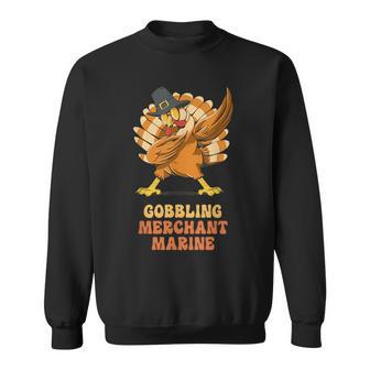 Dabbing Turkey Merchant Marine Thanksgiving Sweatshirt - Monsterry