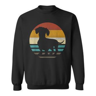 Dachshund Dachshund Dog Silhouette Retro Sweatshirt - Geschenkecke