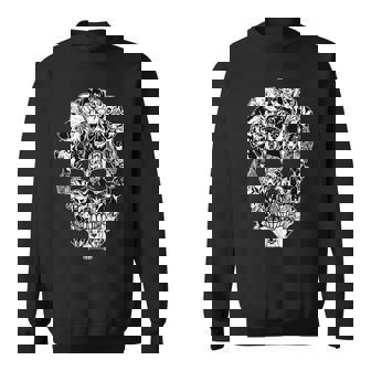Dachshund Skull Dog Skeleton Halloween Sweatshirt - Monsterry
