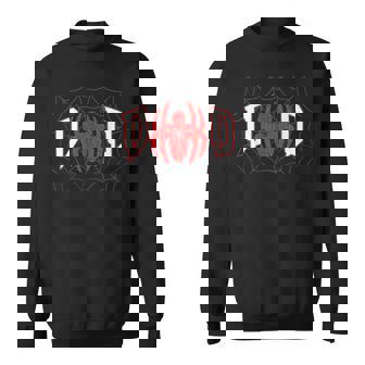 Dad Of The Birthday Boy Costume Spider Web Birthday Party Sweatshirt - Thegiftio UK