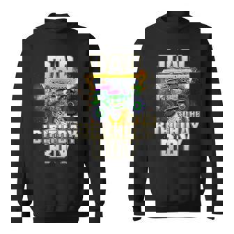 Dad Of The Birthday Boy Monster Truck Birthday Novelty Sweatshirt - Thegiftio UK