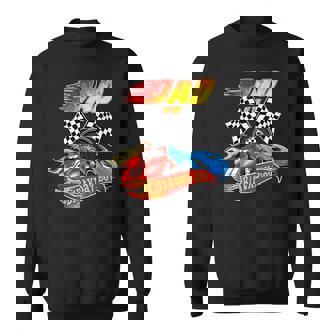 Dad Of The Birthday Boy Race Car Birthday Party Racing Cute Sweatshirt - Thegiftio UK