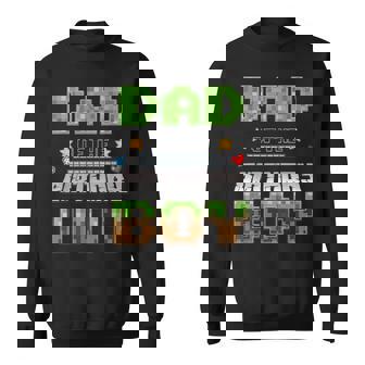 Dad Of The Birthday Boy Video Gamer Pixel Birthday Party Sweatshirt - Thegiftio UK