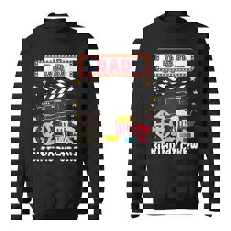 Dad Birthday Crew Movie Night Theme Matching Party Sweatshirt - Monsterry