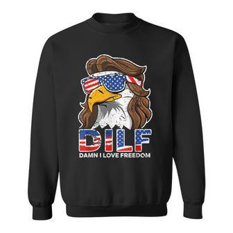 Damn I Love Freedom Eagle Patriotic July 4Th Sweatshirt - Monsterry UK