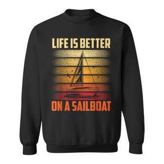 Das Leben Ist Besser Auf Einem Sailboat Sweatshirt - Geschenkecke