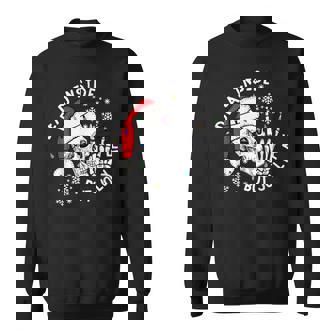 Dead Inside But Jolly Af Skeleton Lights Christmas Sweatshirt - Monsterry