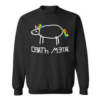 Death Metal Regenbogen Einhorn Metal S-Xxl Sweatshirt - Geschenkecke