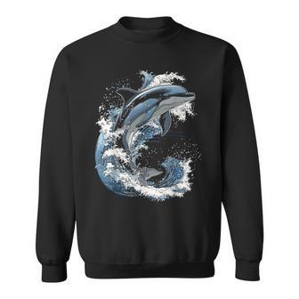 Delphin Tier Motiv Kunstwerk Delfin Sweatshirt - Geschenkecke