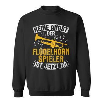 Der Flugelhorn Spieler Ist Jetzt Da Blasmusik Flugelhorn Sweatshirt - Geschenkecke