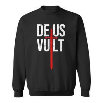 Deusult I Gott Will Es Iintage Crusader Sweatshirt - Geschenkecke