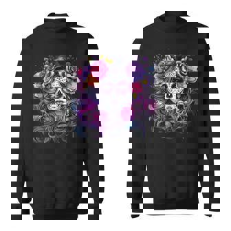 Dia De Los Muertos Sugar Skull Catrina Day Of The Dead Sweatshirt | Mazezy