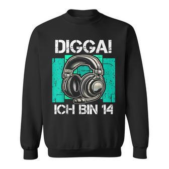 With Digga Ich Bin 14 Jahre Junge Geburtstag Sweatshirt - Seseable