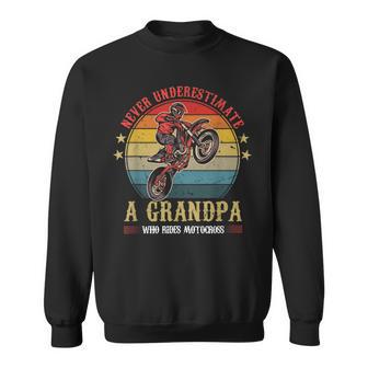 Dirt Bike Never Underestimate A Opa Der Motocross Fahren Sweatshirt - Geschenkecke