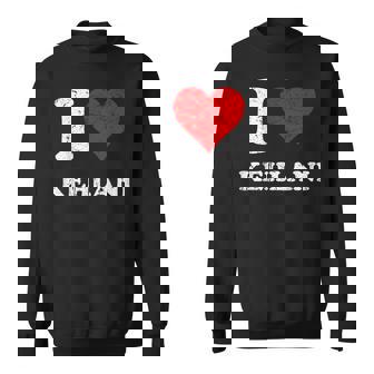 Distressed Grunge Worn Out Style I Love Kehlani Sweatshirt - Thegiftio UK