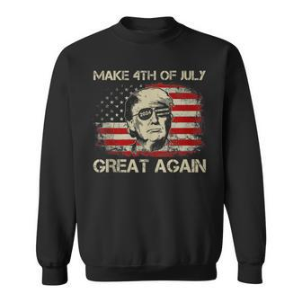 Donald Trump 2024 Make 4Th Of July Great Again American Flag Sweatshirt - Monsterry AU