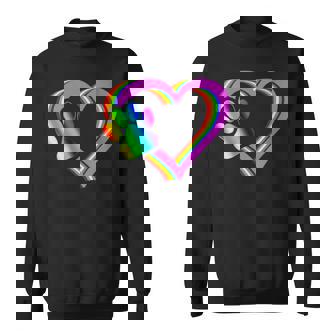 Donna Lgbt Cuore Arcobaleno Cuore Zampa Del Cane Sostenitore Lgbt Pride Con Collo A Felpa - Novitaregali