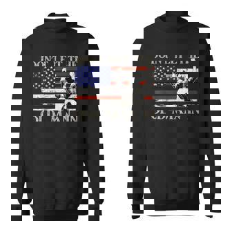 Don't Let The Old Man In Vintage American Flag Sweatshirt - Thegiftio UK