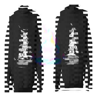 Drôle Méditation Licorne Zen Bouddha Spiritualité Hindoue Sweater e - Cadeauxyz