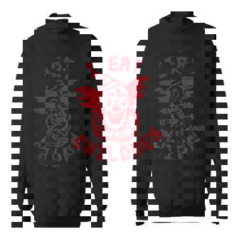 I Eat Children Evil Creepy Clown Halloween Sweatshirt - Monsterry