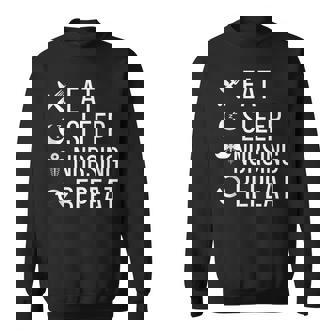 Eat Sleep Nursing Repeat Nursing Sweatshirt | Mazezy