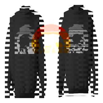 Elephant Wild Africa Safari Jungle Sunset Retro Vintage Sweatshirt - Monsterry