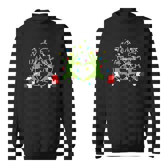 Elf With Cute Heart Christmas Tree Hands Christmas Costumes Sweatshirt | Seseable UK