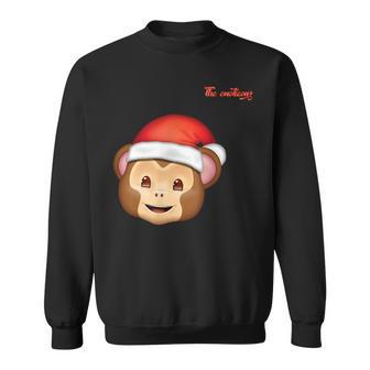 Emoji-Nikolausmütze-Affengesicht Sweatshirt - Geschenkecke