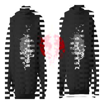 Épée Samouraï Japonaise En Fleurs De Cerisier Anime Sakura F Sweater e - Cadeauxyz
