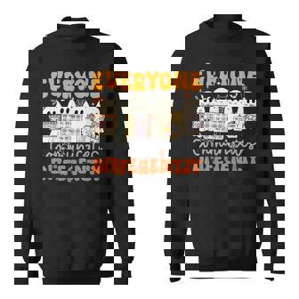 Everyone Communicate Differently Speech Therapy Halloween Sweatshirt | Mazezy