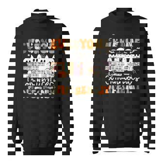 Everyone Communicates Differently Speech Therapy Halloween Sweatshirt | Mazezy
