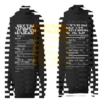Everything On The Menu Nutrition Facts Thanksgiving Food Sweatshirt - Thegiftio